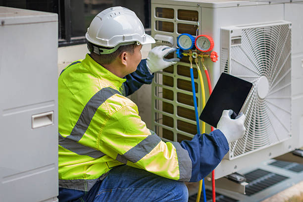 Professional Hvac technician working in Troutman, NC